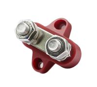 Hemobllo Borne de Terminal Double avec Lien de Connexion Rouge et Noir pour Camions et Bateaux Résistance Mécanique Installation Facile Base Renforcé