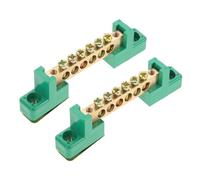 Hemobllo Bornier en Cuivre 2pcs 6 Bornes pour Armoire de Distribution, Barres Omnibus Pratiques et Faciles à Utiliser pour Connexion Électrique Fiable