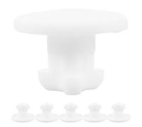 Hemobllo Bouchon Silicone Hermétique 6 Pièces Blanc pour Boîtes à Lunch Isothermes, Valve D'aération Réutilisable en Silicone, Adapté pour École et Bureau