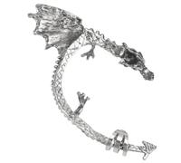 Hemobllo Boucles D’oreilles Dragon Punk Lumineuses Clips, Bijoux Urbains Unisexes En Alliage Couleur Argenté Antique, Légères Et Antiallergiques, Adolescentes Et Adultes, Style Soirée Et Cosplay