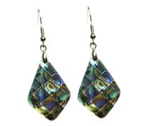 Hemobllo Boucles D’oreilles Pendantes Coquille D’ormeau Angulaire Alliage Naturel Femmes Filles Soirée Originale Taille Moyenne Couleur Aléatoire