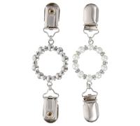 Hemobllo Boucles D'écharpe En Métal Avec Cristaux Et Perles, Finition Polie, Lot De 2 Pièces, Accessoires Mode Femmes, Pinces Châle Pour Cardigans Et Foulards, Style Élégant, Taille Moyenne