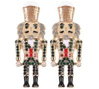 Hemobllo Boucles d'Oreilles Casse-Noisette Soldat en Métal Coloré Légères et Décoratives Petite Taille pour Femmes et Filles pour Anniversaire Mariage et Usage Quotidien