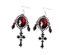 Hemobllo Boucles Doreilles Gothiques Pendantes pour Femmes Style Vampire avec Noir Accessoires Halloween Costume Élégantes et Polyvalentes