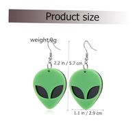 Hemobllo Boucles D'oreilles Pendantes Acrylique Créatives Extraterrestres Vertes Femme Fête Original Style Décalé Taille Moyenne