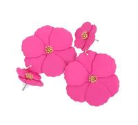 Hemobllo Boucles D'oreilles Pendantes Vintage à Motif Floral Longues, Couleur Rose Pâle, Alliage Léger, pour Femme, Mariage et Fête, Grandes Boucles D'oreilles à Motif Géométrique