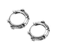Hemobllo Boucles D'oreilles pour Homme en Acier Inoxydable, Crochets Ronds Vintage Simples, Accessoires de Piercing Urbains pour Soirée et Usage Quotidien, Décoration D'oreille Élégante