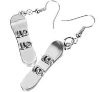 Hemobllo Boucles D'oreilles Snowboard Pendantes pour Femmes Style Décoratif Matériau Robuste Légères et Non Allergènes Usage Quotidien et Soirées Design Subtil et Couleur Sobre