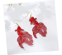 Hemobllo Boucles Oreilles Pendantes Poisson Creuses Dorées pour Femme Bijoux Doreille et Élégants de Adaptés Aux Fêtes et