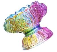 Hemobllo Bougeoir Bouddhiste Pierre Azurée Support Bougie Lotus Décoratif pour Offrandes et Décoration Maison Chandelle Votive Élégante pour Salle de Méditation et Banquets