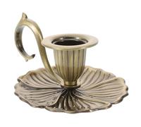 Hemobllo Bougeoir en Métal Vintage Petit Pilier 5X13 CM Couleur Bronze Vert, Bougeoir Décoratif pour Table, Support Bougie Conique et Bougie à Thé, Décoration Maison et Ambiance Chaleureuse