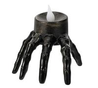 Hemobllo Bougie Sans Flamme Main Squelette Halloween Décoratif LED à Piles Lumière Ambiance Table pour Décoration de Chambre