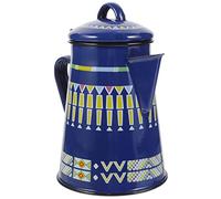 Hemobllo Bouilloire Émail avec Poignée Pratique Bouilloire Multi Usage pour Thé Café et Vin Chaud Compatible Plaques à Induction et Gaz
