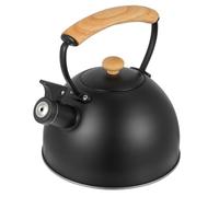 Hemobllo Bouilloire Sifflet Inox avec Manche Bouilloire Épaisse pour Gaz et Induction Sonore pour Cuisson Sécurisée Théière Noire Compacte Couleur Aléatoire Couleur Aléatoire