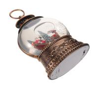 Hemobllo Boule à Neige Musicale de Noël Lumineuse, Globe d'eau Vintage | Plastique, Décor de Village Hivernal, Fonctionnement à Piles, Lueur Led, Lanterne Bronze Décorative