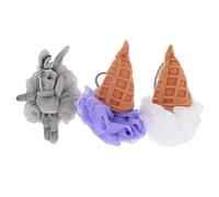 Hemobllo Boules de Bain en Coton Pp et Peluche avec Corde Suspendre Plusieurs styles Pratiques et Solides Lot de 3 Lapin Adorables Maison Voyages Plusieurs styles