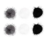 Hemobllo Boules Décoratives Pour Ongles Magnétiques 6 Pièces Noir Blanc Gris Amovibles Décorations Diy Nail Art Pour Femmes