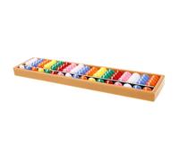 Hemobllo Boulier Apprentissage Arithmétique Boulier Chinois Vintage à Colonnes Outil De Comptage pour École à Domicile Pratique pour Mathématiques