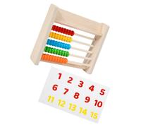 Hemobllo Boulier Bois Éducatif avec Cartes Outil de Calcul et Comptage pour Garçon Fille Pédagogique Mathématique Préscolaire Cadre Lisse sans Coordination Main