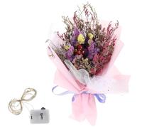 Hemobllo Bouquet de Fleurs Séchées Mélange « Ne M’Oubliez Pas » Petit Format, Ornement Décoratif pour Intérieur, Accessoire Photo Paquet à Main et Guirlande Lumineuse, Saint Valentin