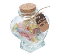 Hemobllo Bouteilles à Souhaits Verre Bouteilles Miniatures Décoratives Forme De Cœur Pour Amitié Et Bricolage