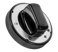 Hemobllo Bouton de Commande Bruleur Gaziniere en Bakélite Résistante Haute Température, Diamètre 70mm, Abs Noir Design Moderne pour Remplacement Cuisinière à Gaz