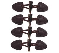 Hemobllo Boutons à Bascule Imitation Corne Pour Manteau 4 Pièces Style Vintage Résine Marron Foncé Accessoires Couture Fermeture Rapide Vêtements D'extérieur