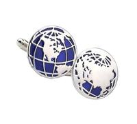 Hemobllo Boutons de Manchette Globe Ronds pour Hommes 1 Paire en Alliage de Zinc Décoration Élégante pour Chemises et Costumes Accessoires de Mode pour Rassemblements et Occasions