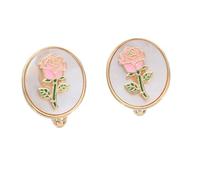 Hemobllo Boutons De Manchette Roses Motif Floral pour Chemise Femme Homme Bijoux Smoking Mariage