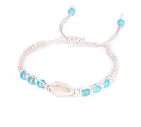 Hemobllo Bracelet Coquillage Tissé Artisanal 2 Pièces en Corde pour Filles