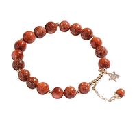 Hemobllo Bracelet Créatif en Pierre de Sable Dorée Cordon Ajustable Portable en Pierre Naturelle et Pierre Naturelle Pendentif Étoile Usage Quotidien Mariage