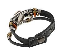 Hemobllo Bracelet Cuir Synthétique Vintage pour Hommes Bracelet Multicouche Accessoire Élégant pour Supporters de Football
