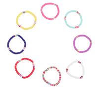 Hemobllo Bracelet D’Été Empilable en Polymère Léger Lot de 8 Pièces Pour Femmes Accessoire Plage Minimaliste