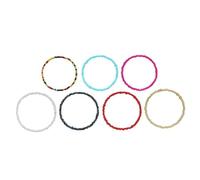 Hemobllo Bracelet de Perles Colorées Style Simple Lot de 7 Pièces pour Femme Cordon Élastique Confortable pour Fête ou Vacances