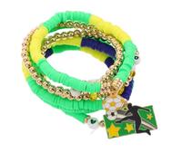 Hemobllo Bracelet de Supporters de Football Brésilien en Perles 2026