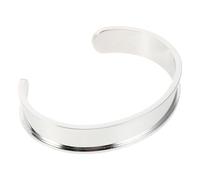 Hemobllo Bracelet Jonc Ouvert Vierge Acier Inoxydable Bracelet Métallique Brut pour Création de Bijoux Personnalisation