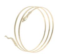 Hemobllo Bracelet Manchette Serpent en Métal Doré Élégant et Ajustable, Accessoire Polyvalent pour Femme, pour Fête ou Cosplay, Style Bohème Classique