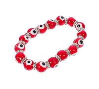 Hemobllo Bracelet Mauvais Œil En Verre Rouge, Accessoire De Poignet Bohème, Chaîne Décorative Pour Femme, Bijou Pour Usage Quotidien Et Fêtes