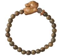 Hemobllo Bracelet Perles Santal Naturel avec Charm Lapin Mignon et Élégant pour Couples et Féminins