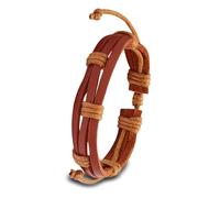 Hemobllo Bracelet Punk Vintage en Cuir Tressé Marron Ajustable Chaîne de Poignet Unisexe Décoration Mode Rétro pour Présent Anniversaire et Saint-Valentin