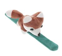Hemobllo Bracelet Slap Peluche Animal Adorable pour Garçon Fille Bande Poignet Résistante et Fête et Activités Scolaires Modèle Husky Marron