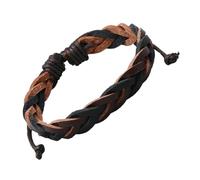 Hemobllo Bracelet Tressé en Cuir pour Hommes, Multi-couches, Réglable par Coulisse, Style Simple et Noble, Présent pour Anniversaire ou Fête des Pères