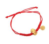 Hemobllo Bracelet Tressé Rouge Chinois Serpent Breloque Lune Accessoire Traditionnel pour Nouvel An Chinois