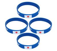 Hemobllo Bracelets en Silicone Bleu Coupe du Monde 4pcs Impression Drapeau National pour Hommes et Femmes, Souvenir Événement Sportif et Fête Sportive