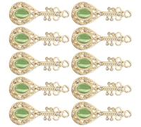 Hemobllo Breloques Boucles D’Oreilles Pendantes en Alliage de Zinc Vert 10 Pièces Décorations pour Création Bijoux DIY Pendentifs Charme pour Bracelets et Colliers Artisanaux