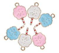 Hemobllo Breloques en Alliage Forme Petit Guimauve 6 Pièces pour Création de Bijoux DIY Finition Soignée, Accessoires Charmants pour Anniversaires et Bricolages