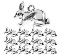 Hemobllo Breloques Vintage en Alliage de Zinc Lapin 50 Pièces, Pendentifs Artisanat Créatif Mixte, Couleur Argenté Ancien, pour Création Bijoux Bracelets Colliers Loisirs DIY Famille