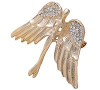Hemobllo Broche de Costume Accessoire Polyvalent Ailes D'ange en Alliage de Zinc et Cristaux, Épingle Métallique Délicate pour Femmes et Hommes pour Diverses Occasions