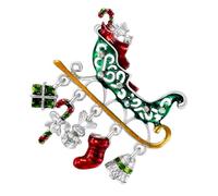 Hemobllo Broche de Noël en Alliage Festive Dessin Animé Décoration de Vêtement Légère et Charmante Accessoire Présent pour Fête et Célébration 1 Pièce