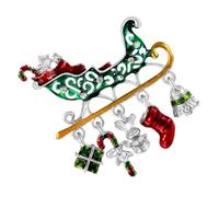 Hemobllo Broche de Noël Épingle à Poitrine pour Femmes en Alliage Cristaux, Broche Décorative Délicate, Accessoire de Garde-robe pour Jupes et Châles, Cérémonies de Fiançailles et Mariages